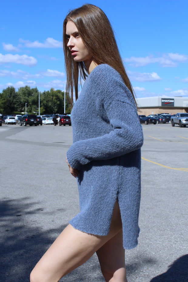 Peruvian alpaca wool hand knit sweater dress.