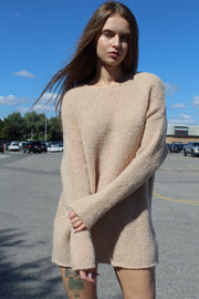 Peruvian alpaca wool hand knit sweater dress.