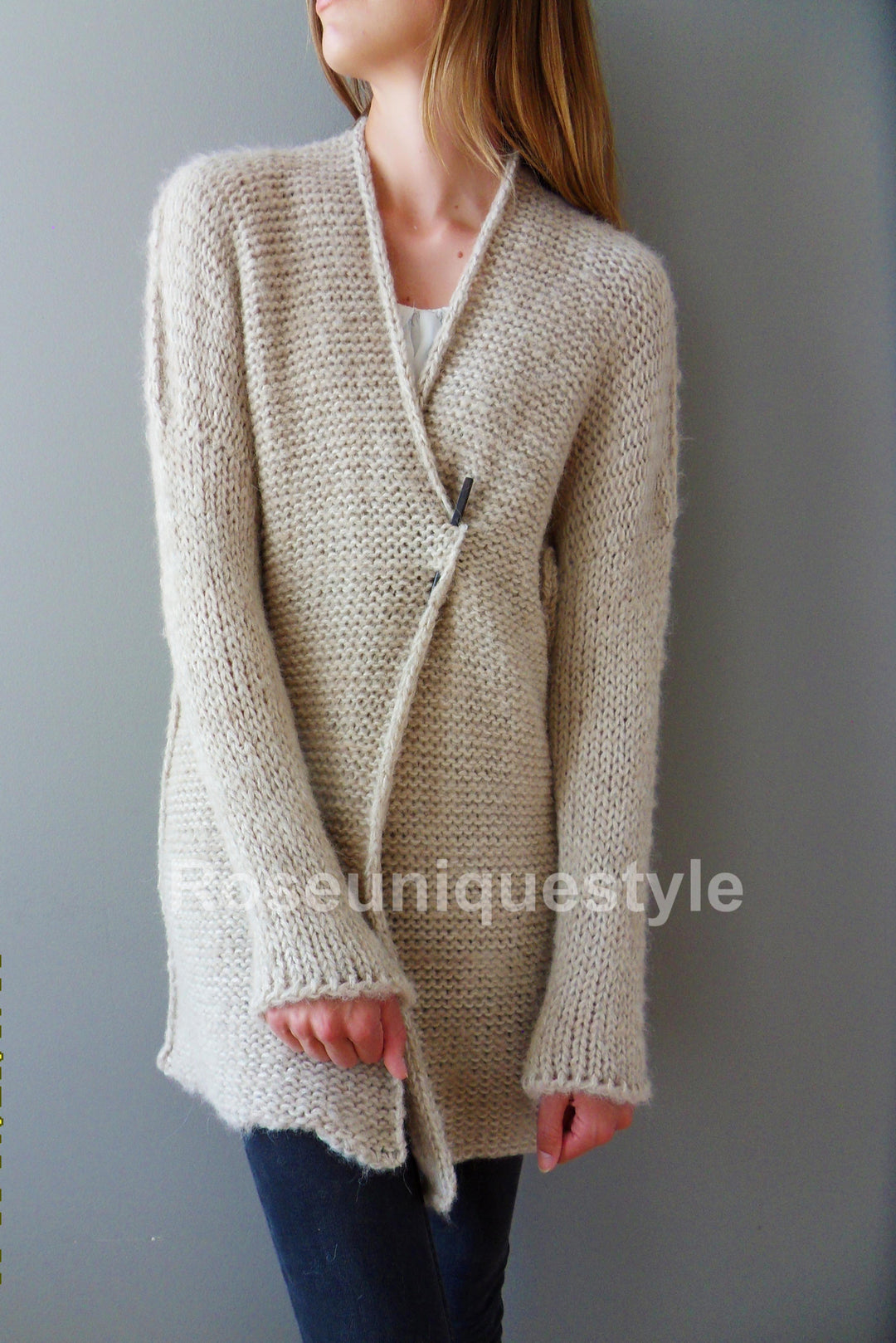 Theory Verdana Inclusive Longline Chunky Knit selling Cardigan Sweater In Cream