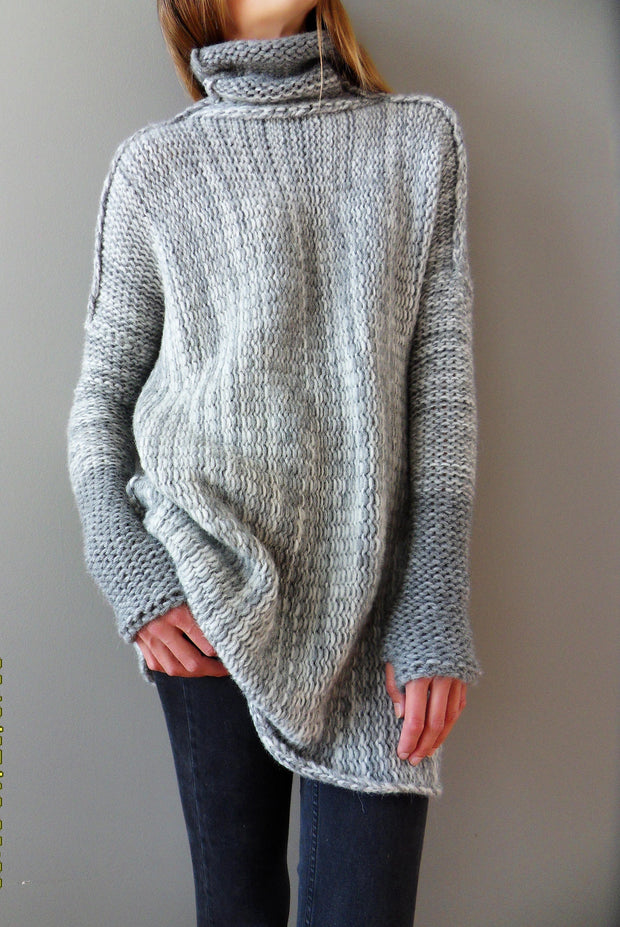 Oversized Alpaca Chunky knit sweater | Roseuniquestyle.